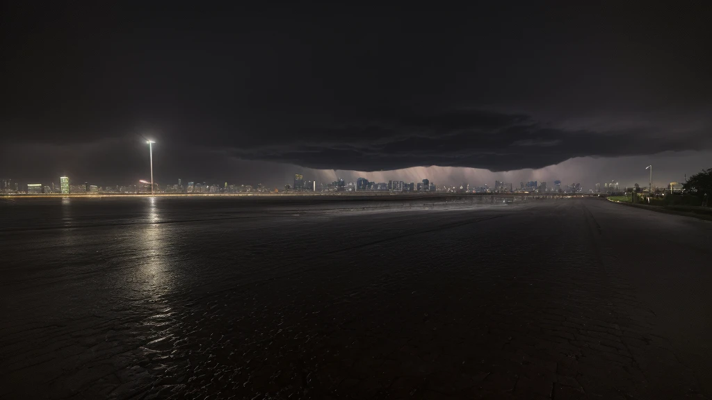 Chuva de ouro em um fundo negro