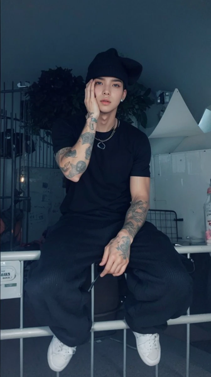 Homem, rosto latino, foxy eyes, boca bem desenhada
