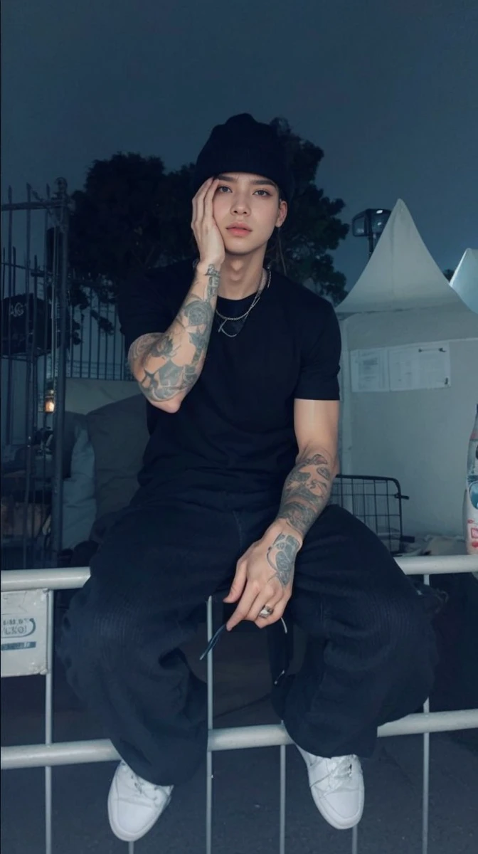 Homem, rosto latino, foxy eyes, boca bem desenhada