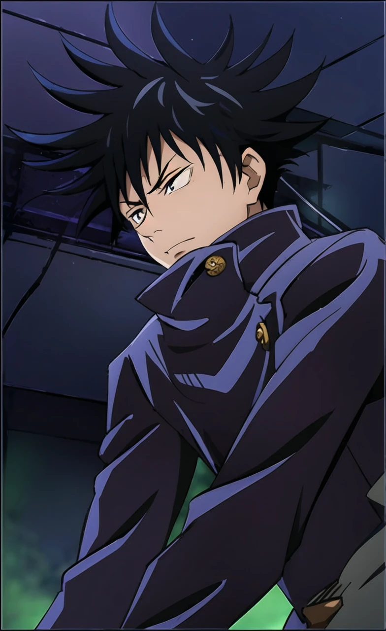 fushiguro_megumi, black hair, spiked hair, black eyes, , jacket, high collar, masterpiece,high quality,solo,outdoors,
MegumiFushiguro,1boy,
gakuran,best quality, ultra high res, , Jujutsu Kaisen, looking at viewers, standing, white hair, blue eyes, black jacket ,popped collar, outdoors, solo focus, upper body, ryoiki tenkai, stylish_pose, 1boy, male focus, solo, full body, blue eyes, blindfold, white hair, night, one eye covered, parted lips, high collar, looking ,4k,ultra hd , 8k