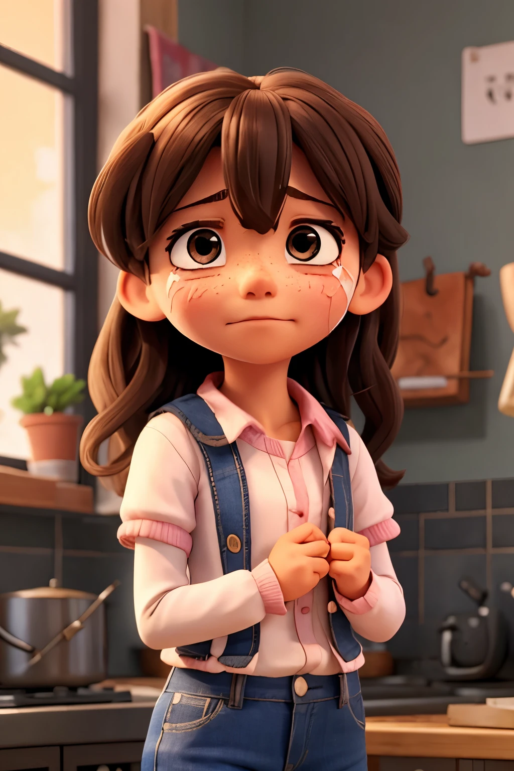 a girl crying