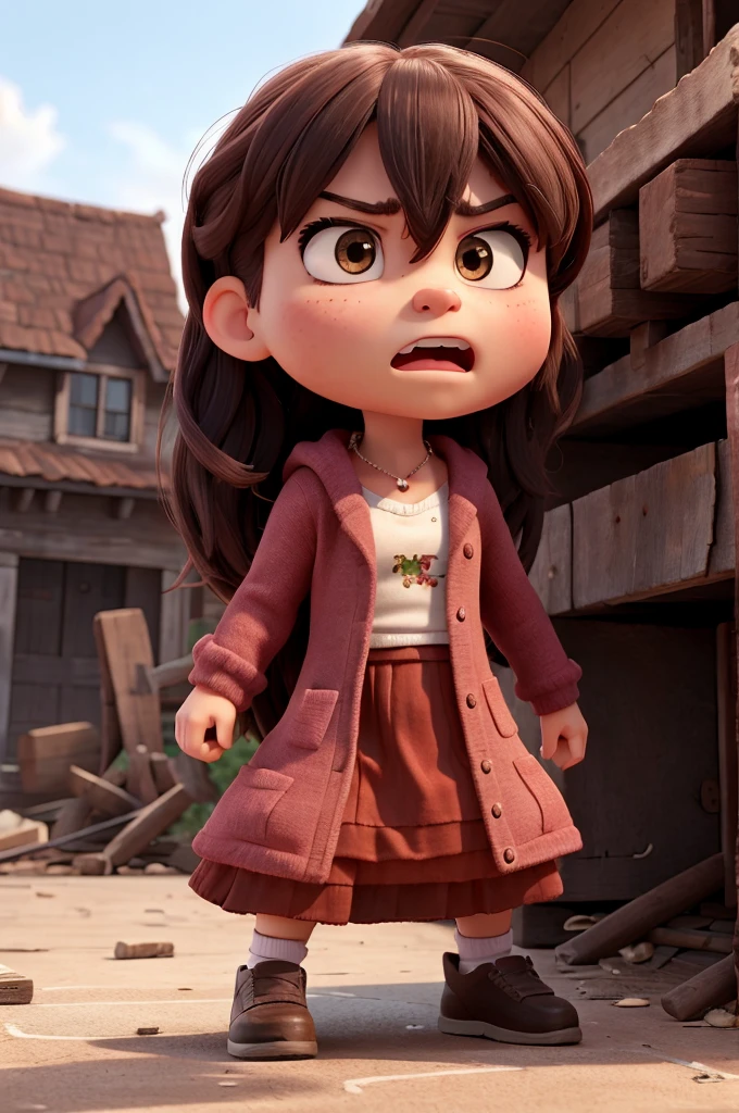 An angry girl