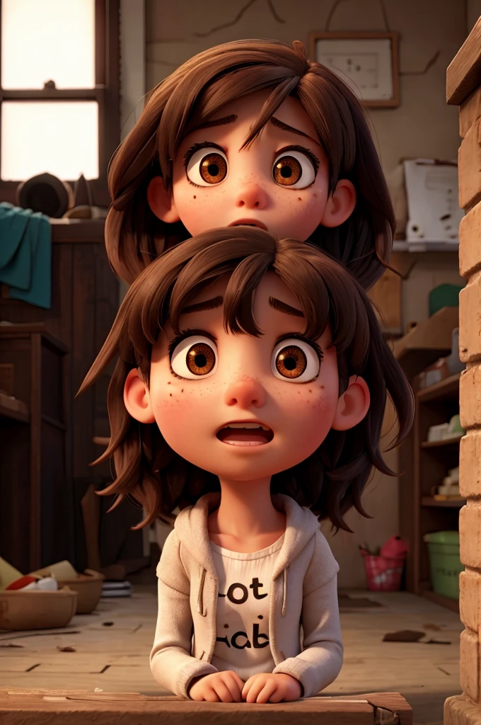 A scared girl