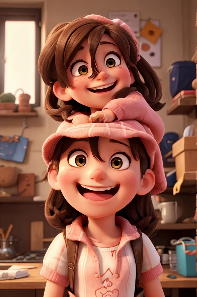 A girl laughing