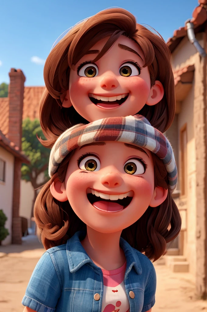 A girl laughing