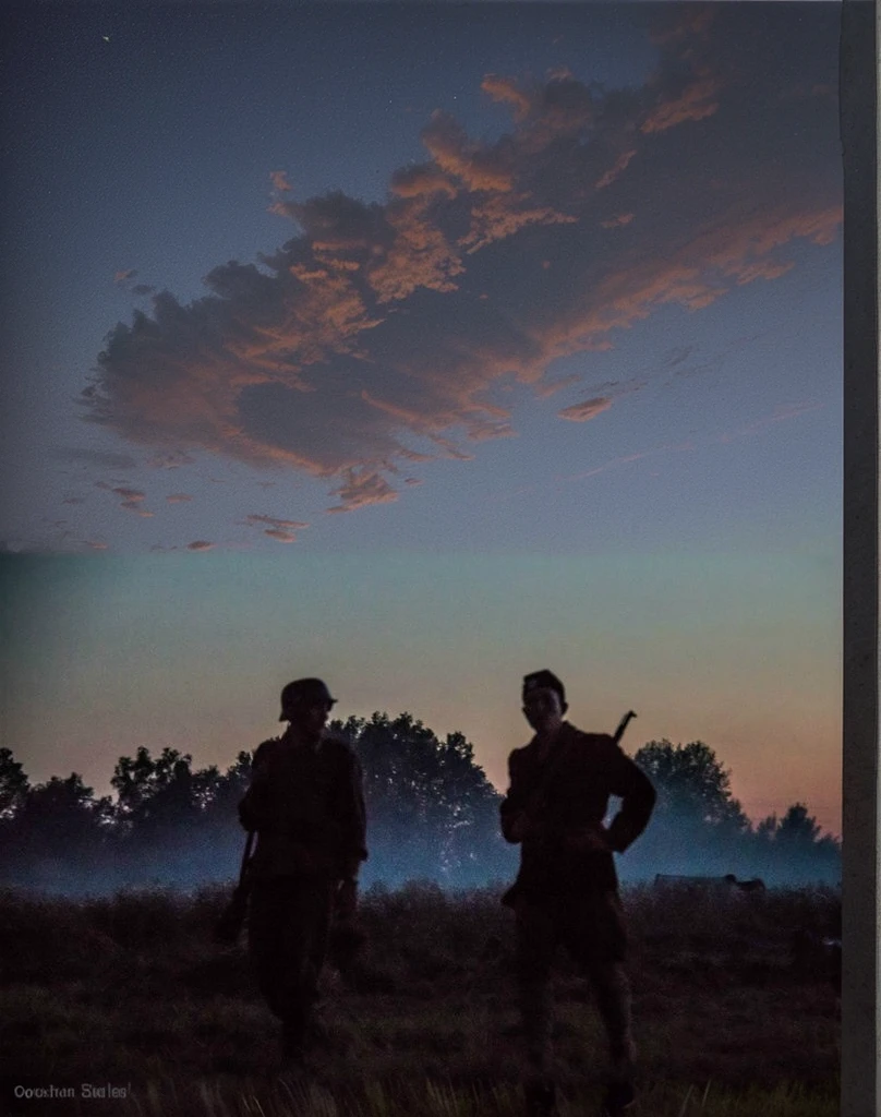 Sunset, clear sky