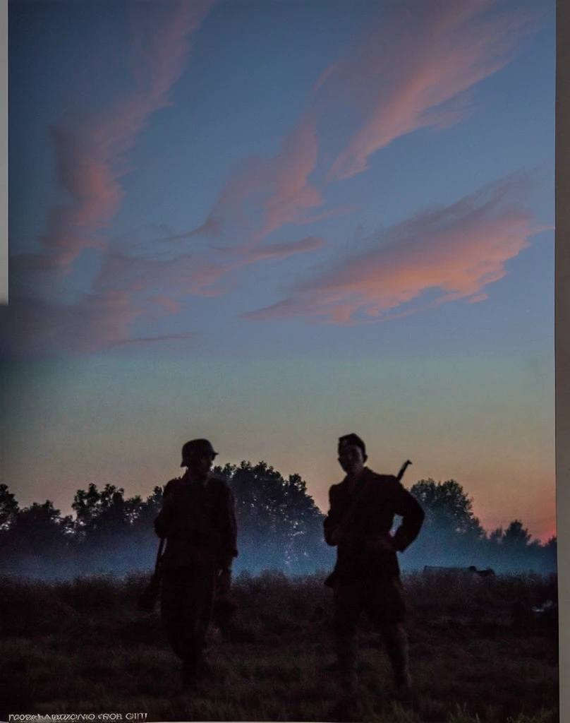 Sunset, clear sky