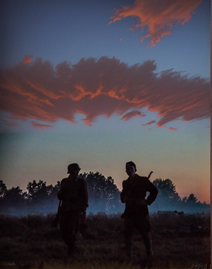 Sunset, clean sky