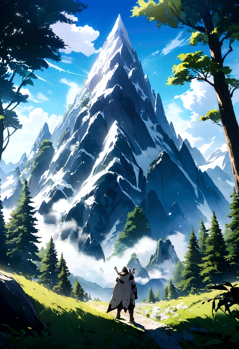 montagne, pas d&#39;humain, paysage incroyable, forest, Ciel bleu.