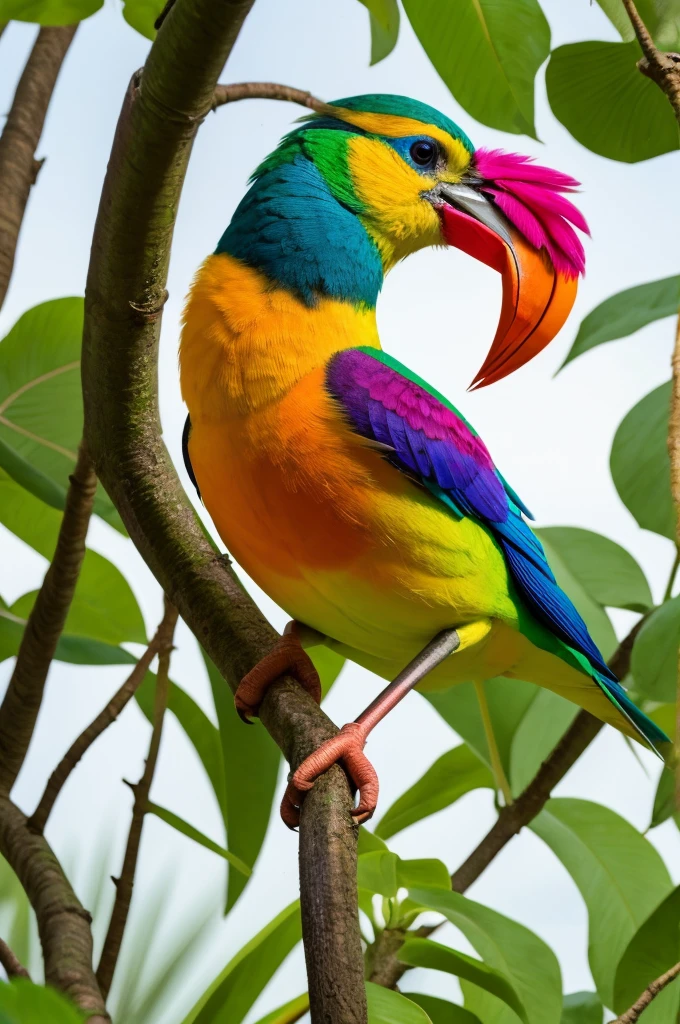 colorful bird with a long, birdcolored, foto hd colorida, lindo e colorido, lindo colorido, pintura de um beija-flor, cheio de cores e detalhes ricos, painted in bright water colors,colored bird perched on a branch with a blurred background, colorful birds, colorful bird with a long, long thick shiny black beak, very colourful, vibrant and stylized, rare bird in the jungle, colorful plumage, highly colorful, innocent look. rich vivid colors,