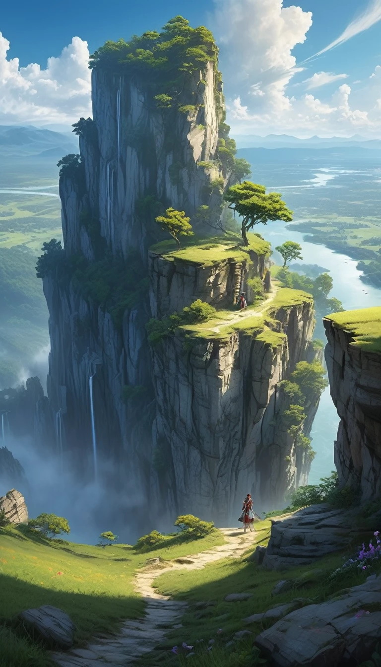 Beautiful Landscape,Fantasy,Cliff,Highest quality,Realistic