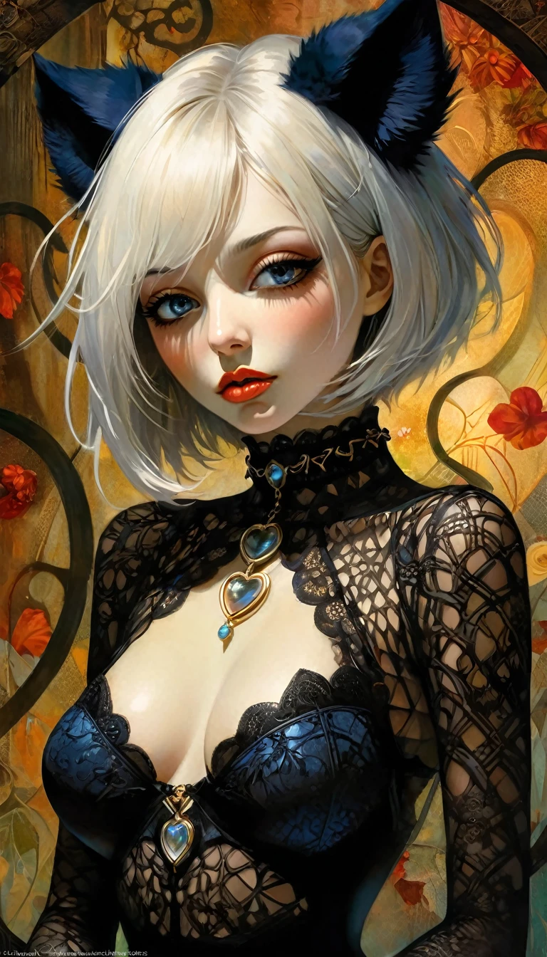 ,Beautiful flower々）, mole under the eye, heart-shaped choker, (masterpiece, top quality), official art, beautiful and aesthetic: 1.2), (1 girl), Very detailed, (geometry art : 1.3), colorful、white bob hair、bear ears、full body, masterpiece, high detailed, sex, masturbate pussy, submissive,bondage,beautiful detailed eyes,beautiful detailed lips,spread her pussy,cum,cum on pussy,masterbation,straddling,shoulder-length hair,expressive face,dreamlike atmosphere,shadow play,soft lighting,playful pose,enchanted garden,dark hues,ethereal background,fantasy elements,texture,layered composition.,(realistic,photorealistic,photo-realistic:1.37),intricate details,vivid colors,sharp focus,professional,Dave McKean artwork, oil touch of surrealism,oil painting style,portrait,woman,beautiful detailed eyes,beautiful detailed lips,dreamlike atmosphere,shadow play,soft lighting,playful pose,dark hues,ethereal background,fantasy elements,texture,layered composition.
