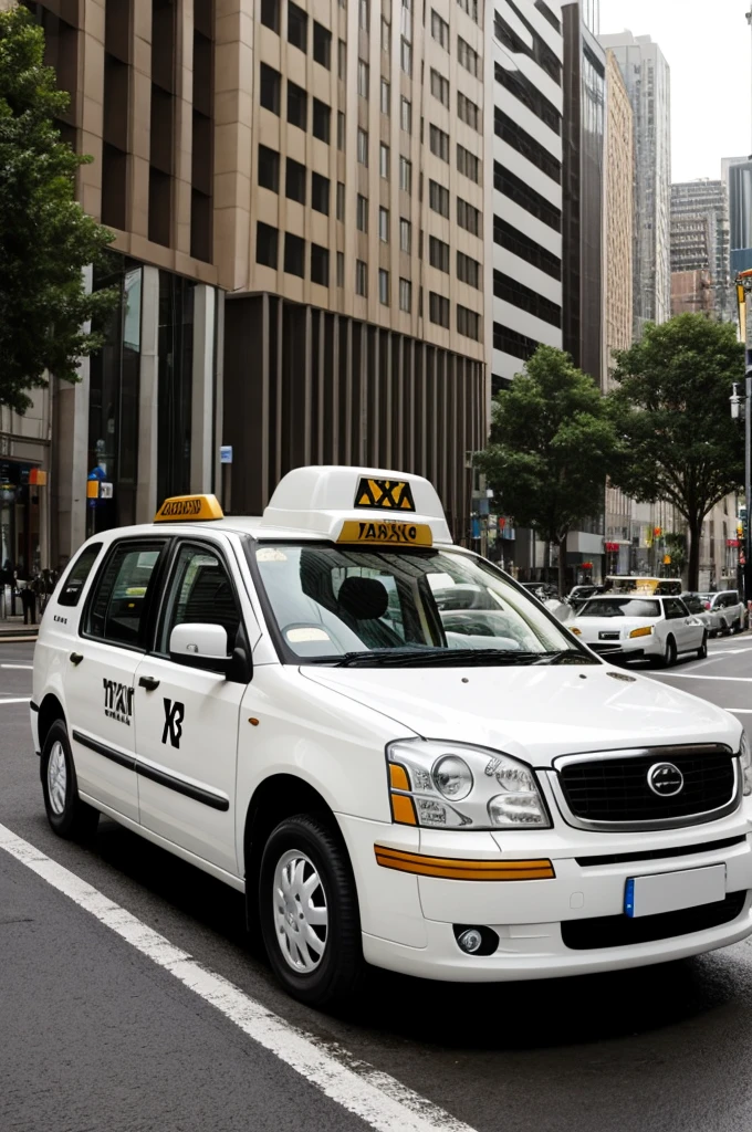 White taxi with number 1320