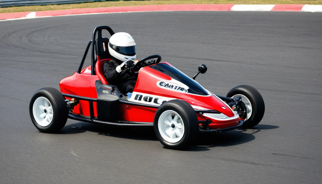McKyle 426 Roadster
Type: Kart for drivers between 8 and
Engine: 10 HP Diesel Engine
Automatic transmission
Mechanical Details:
Engine: 10 HP diesel designed to provide safe, controllable performance for young riders.
Transmission: Automatic, providing ease of use and learning for beginner drivers.
Safety: Equipped with safety features suitable for young riders, ensuring a safe and fun experience.
Design and Style:
Exterior: Compact and lightweight, ideal for recreational riding and initial learning of driving skills.
Interior: Simple and ergonomic, focused on the safety and comfort of the young driver while driving.
Usage and Application:
Recommended Age: Designed for drivers aged 8 to 13, providing a safe introduction to motorsport.
Purpose: Ideal for kart tracks and kart tracks, where young drivers can safely develop driving and competition skills.