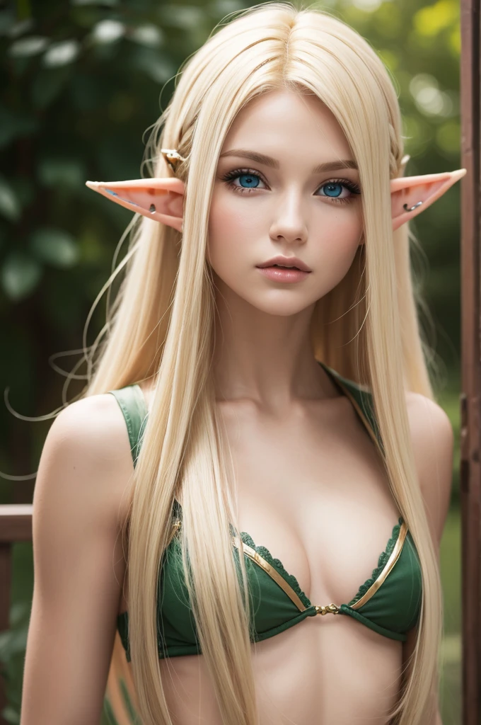 Elf woman blonde in the hair