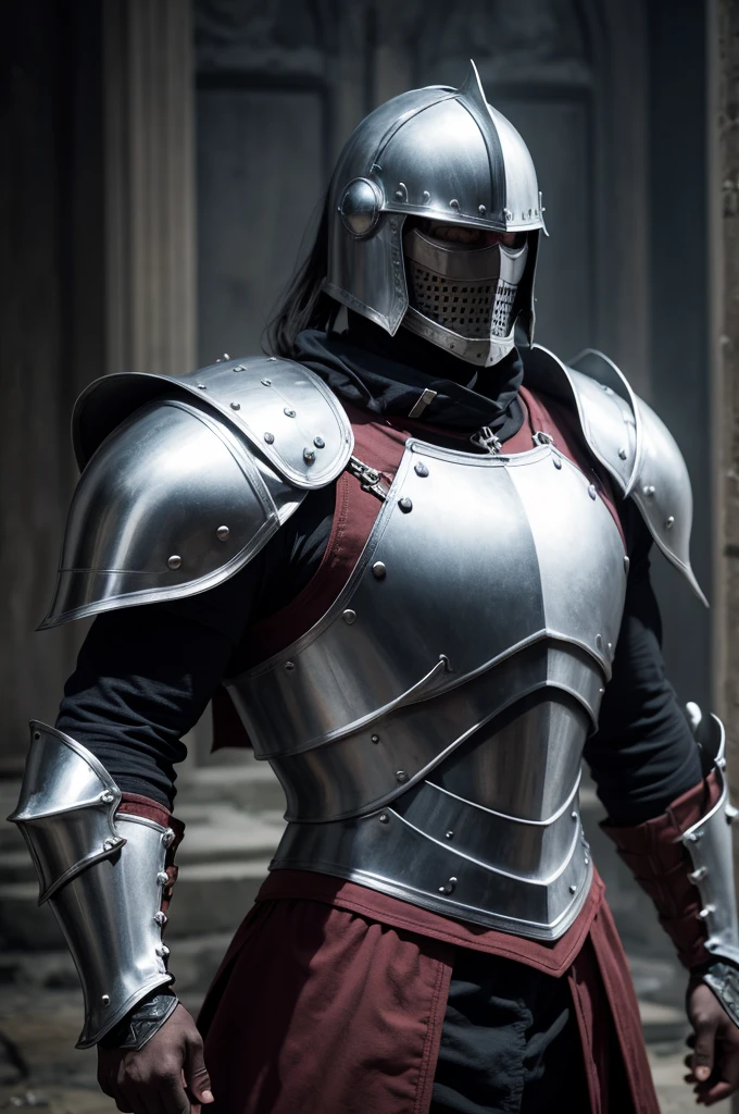 Dark Fantasy scenario man in armor