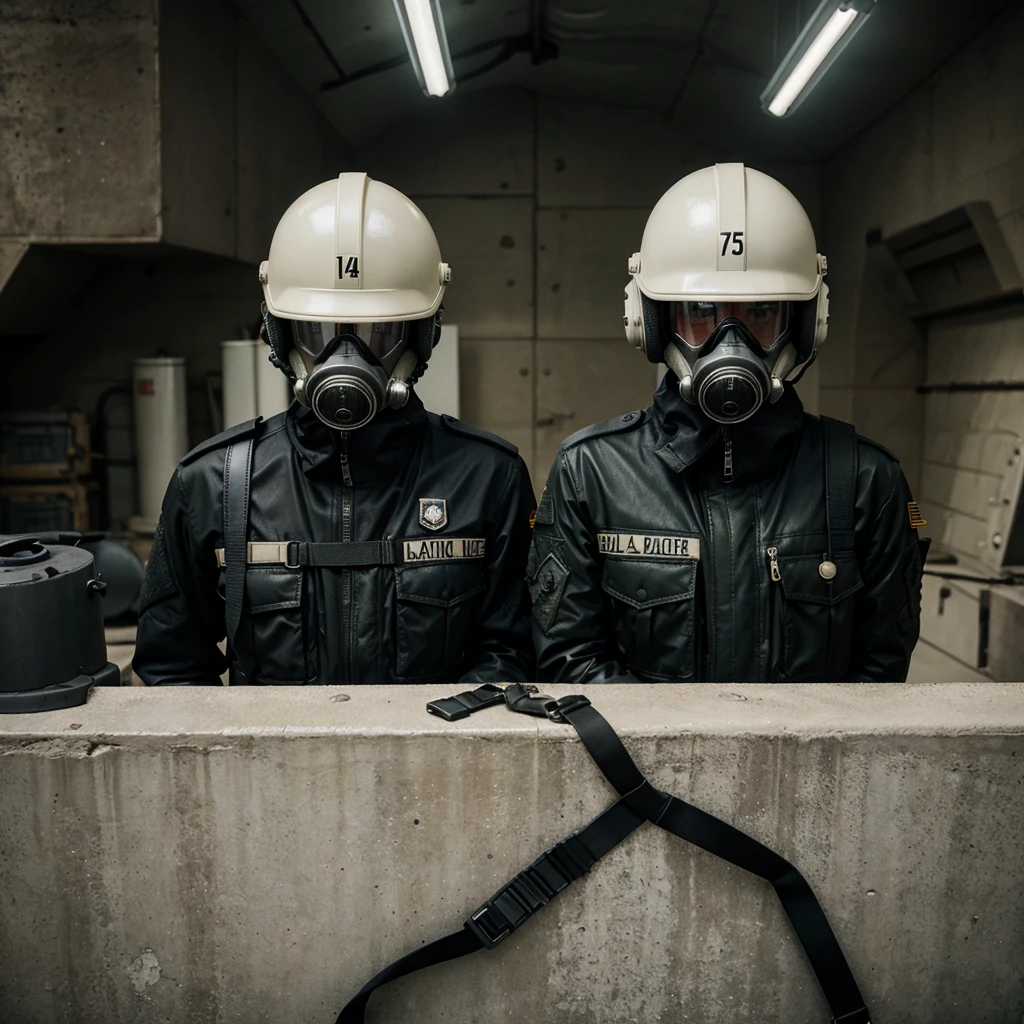 Civil defense officers wear white iron helmet-masks, completely hiding their faces, which resemble Soviet gas masks PMG and modern PDF. Each helmet-mask is equipped with a built-in vocoder (allowing you to hide your voice), PNV, walkie-talkie and gas mask.
Also, The equipment of any civil defense employee includes light body armor, black tactical sweater jacket, green pants, gloves and black leather boots. A bandage with the inscription is worn on the forearm "c17:i4". Also the inscription "C17" located at the back of the collar.