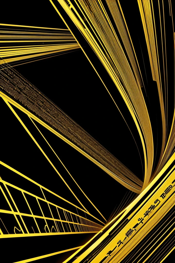 Black and gold lines[OFF・START]Make a gorgeous PC wallpaper with the text！！