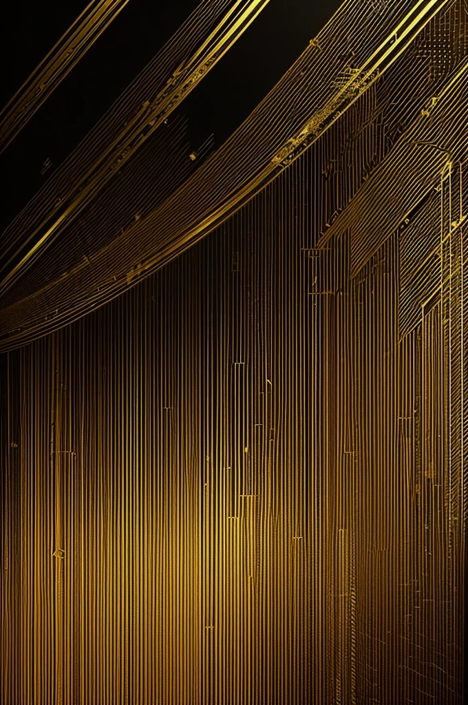 Black and gold lines[OFF・START]Make a gorgeous PC wallpaper with the text！！