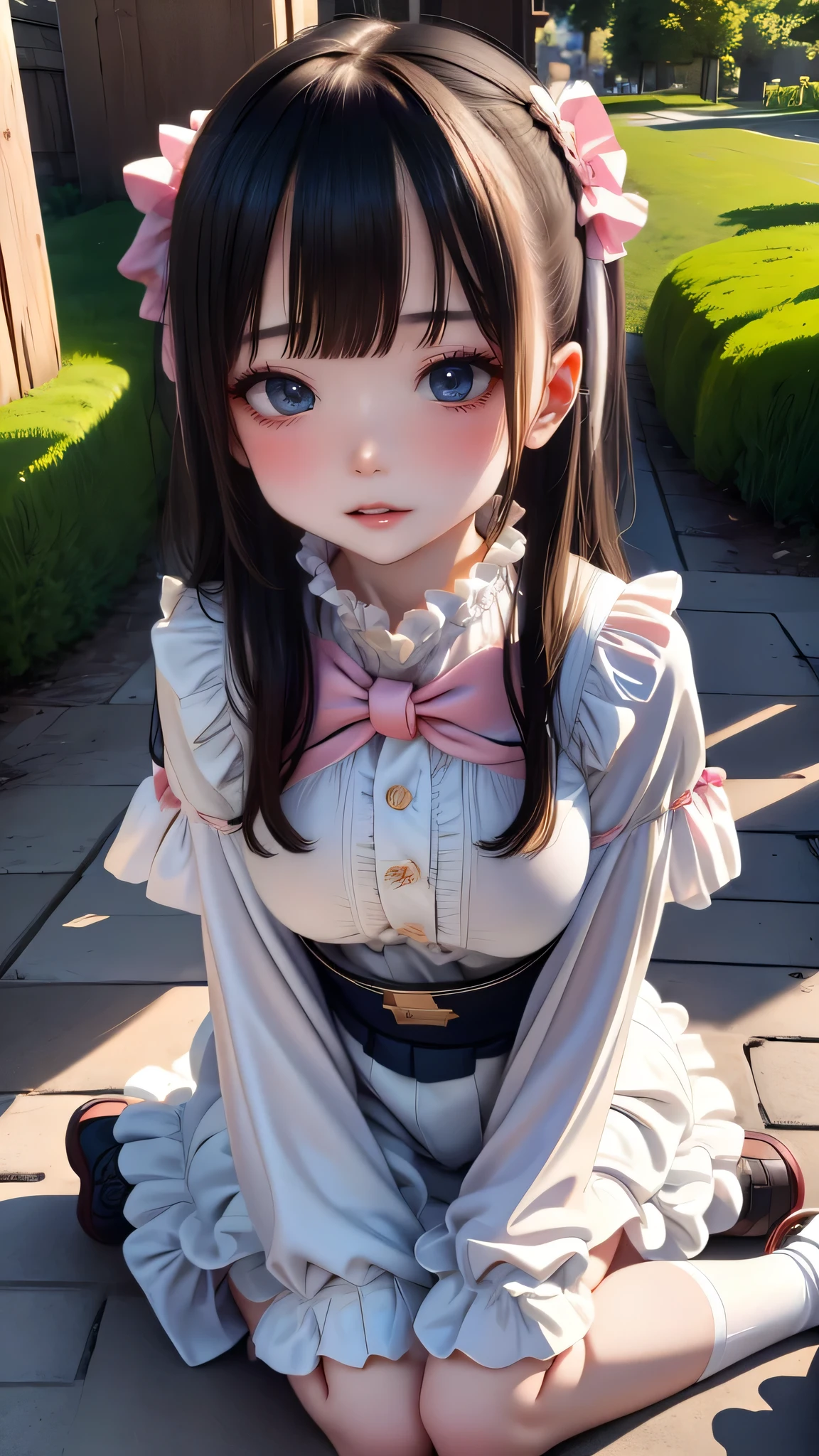 ((loli:1.2,6 years old:1.2)),(random sex pose:1.2),(random kids clothes:1.5),(Thin type:1.5),(big breasts),(random hairstyle),(Highest image quality,(8k),ultra-realistic,best quality, high quality, high definition, high quality texture,high detail,beautiful detailed,fine detailed,extremely detailed cg,detailed texture,a realistic representation of the face,masterpiece,Sense of presence)