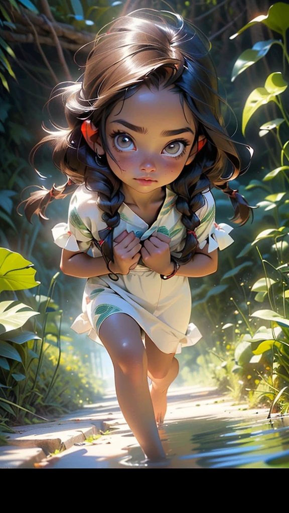 pequeno  tribal,(((pequeno ,Pequeno peituda tiny body,,chibi,Pequeno))),(((6 anos de idade))),(((1 child:1.4))),(baby face),(rosto redondo),(pequeno chest),(testa grande:1.2),(beautiful big olhos:1.3),extremamente detalhado bonitinho anime face,

(((peito achatado))),((((long twin braids,tight braids,long braid,Braided hair,corte longo hime,cabelo escuro,Cabelo preto,cabelo interno colorido)))),(((roxo_olhos:1.3))),intricado olhos,beautiful detailed olhos,symmetrical olhos,(big olhos:1.5),((((pele brilhante:1.5,pele bronzeada,pele brilhante: 1.5,pele bronzeada,pele brilhante,very pele brilhante,corpo brilhante,Pele reflexiva)))),(((rosto detalhado))),beautiful detailed lips,

(bonitinho,kawaii,(nsfw)),🦄,🌈,

tanga longa,(umbigo),Shaman roupas tribais,tanga tribal,(roupas tribais,estilo antigo Egito),umbigo,Bare feet,bare arms,umbigo exposto,colar,(roupas tribais),((roupas vermelhas,roupas molhadas,intricado outfit)),

dynamic pose,olhando para o espectador,envergonhado,centrado,scale to fit dimensions,rule of thirds,

((Profundo, caverna cavernosa com paredes rochosas irregulares. Diminua a luz de fungos bioluminescentes nas paredes e no teto. Joias azuis e verdes cintilantes embutidas nas paredes. Moss and lichens growing in humid areas)),scenario,extremely scenario,

(Bright Egyptian ornaments),high resolution,sharp focus,(ultra detalhado,extremamente detalhado),(arte fotorrealista:1.37),(extremamente detalhado CG unity 8k wallpaper),(((cores vibrantes,tema vibrante))),(intricado),(Obra de arte),(melhor qualidade),artistic photography,(fotografia tirada por sldr),(intricado background),rosto renderizado perfeito,detalhes de rosto perfeitos,Rosto realista,foto realista,analog style,((intricado detail)),(((Realismo))),
