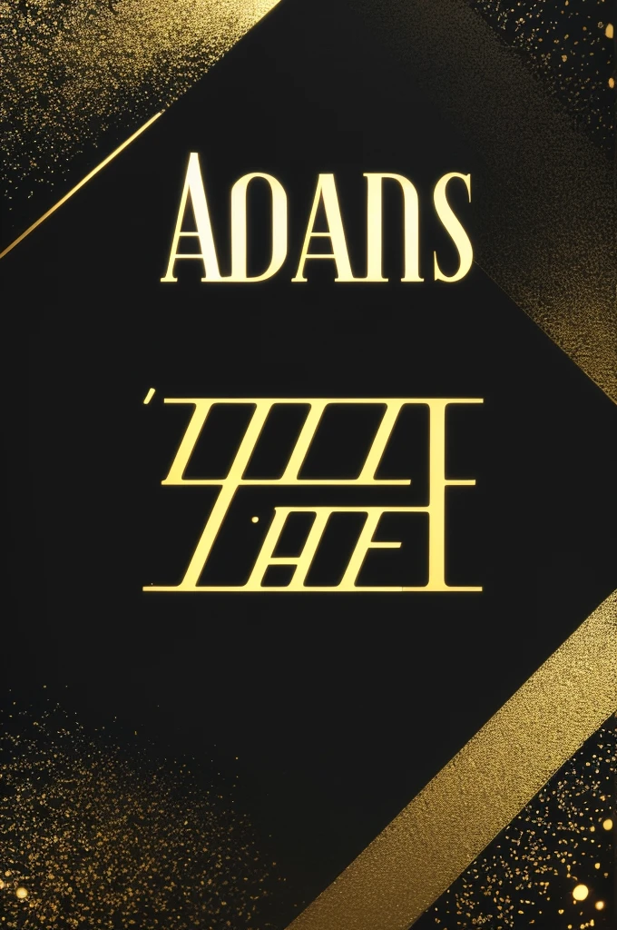 I made a gorgeous PC wallpaper image with the words AV STAR spelled out in English on black and gold lines.!!