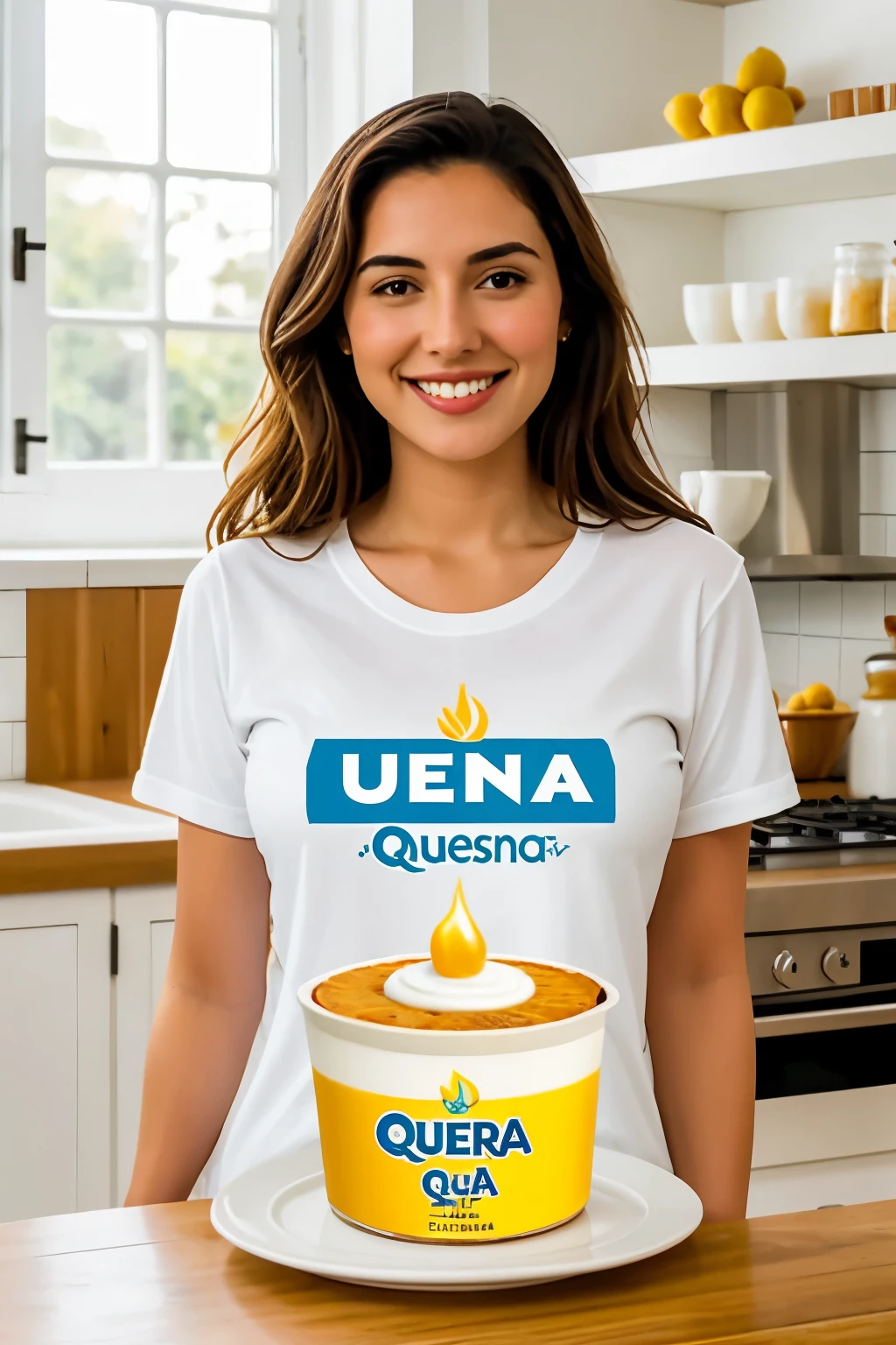 generar el logo de una empresa productora de leche y queso con el nombre "QUESERIA SIN TI"