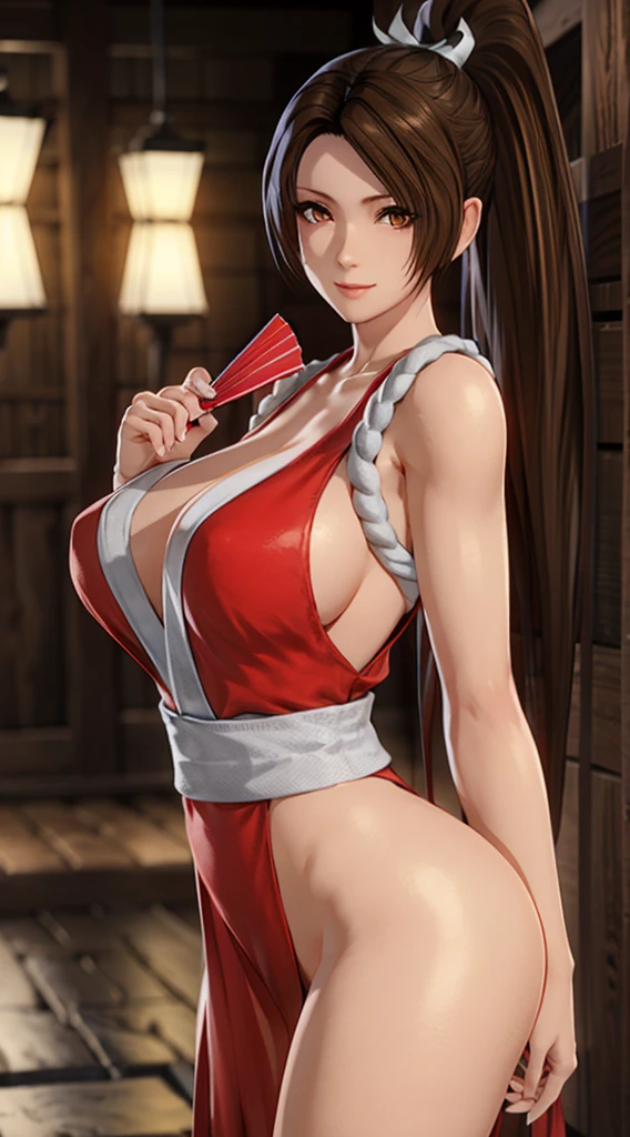 ((High Kick:1.4))、((attack posture:1.4))、((8k)), ((32K)), ((Highest quality)), ((masterpiece)), ((超High resolution)), ((Tmasterpiece)), (((head shot:1.6)))、((8k)), ((32K)), ((Highest quality)), ((masterpiece)), ((超High resolution)), Fine skin、女性1 person、Red dress, Sleeveless, The usual, ((Mai Shiranui:1.2)), Expose your shoulders、魅惑的なsmile、Brown Hair, Brown eyes, Long and high ponytail, hair band, 1 person、Age 25, Japanese Mature, beautiful指, beautiful長い脚, beautiful体, beautiful鼻, beautifulキャラクターデザイン, Perfect Eyes, Perfect Face, jewelry, See through, smile、hair ornaments, king of fighters,((With a big handheld fan:1.6))、
(Tabletop, Highest qualityの, Highest quality, beautifully、beautiful: 1.2), Very detailed, More detailed,適切な体のProfessionalポーション,Tabletop,Ultra-high quality output images,High resolution,Intricate details,Very delicate and beautiful hair,Realistic photos,dream-like,Professionalの照明,Realistic Shadows,Focus Only,
(Big Breasts:1.2,) , フローティングスカートFine skinの質感, High quality fabric, High quality metallic texture、((Beautiful and dense face))、RAW Photos、Professional, Ultra-fine painting, ((alone)), beautiful胸、Highest quality, Very detailed, Very detailed詳細, Finer details, so beautiful,(Five Fingers, Four fingers and thumb),Concept Art, Anime fantasy artwork, Detailed fantasy art,8KHigh resolution, Detailed Art, 8 Slim legs, Defined, Defined fingers