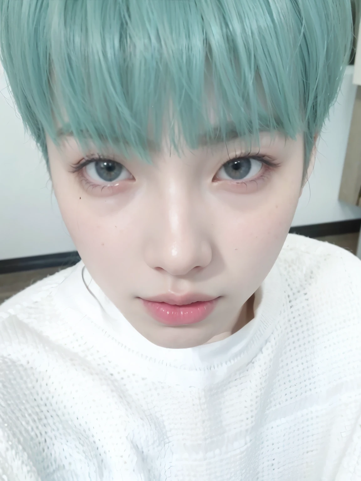 mulher arafa com cabelo colorido sentada em uma mesa, Jung Jaehyun, adorable and pale korean face, Ulzzang inteligente, Kim Doyoung, com cabelo curto, jossi do blackpink, Hong junho hyung, Tae June Kim, Ulzzang, o corte Hime, Jaeyeon Nam, xqc, Parque Jimin, cabelo curto platinado moleca