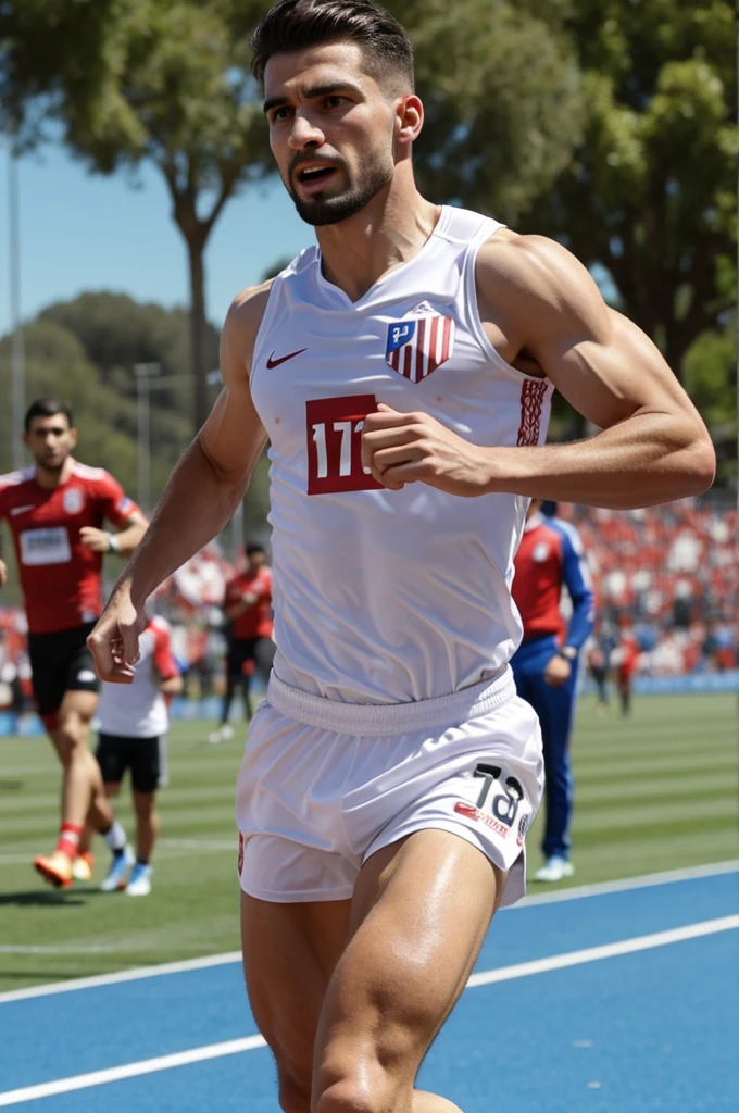 Hombre piel blanca, contextura atletica