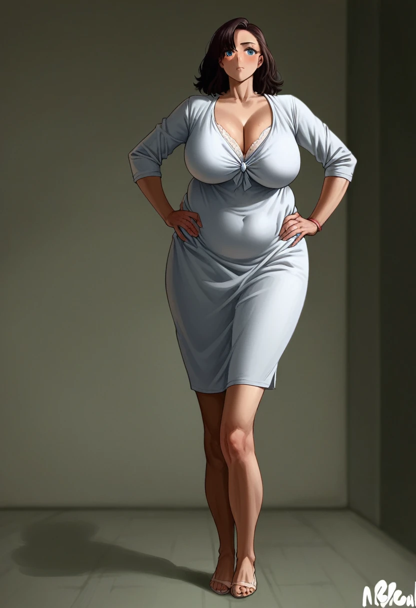 Full body image of 55 year old European woman posing for a photo...., thick, opposite, Stunning Giant Goddess Shooting, Full hyper-reality,, SSSS, The chest is large...., big breasts!, Sagging breasts, charming girl, มีbig breasts, white, bright, Smooth skin, The opposition is proportional.., big breasts, breast covered and sfw, move