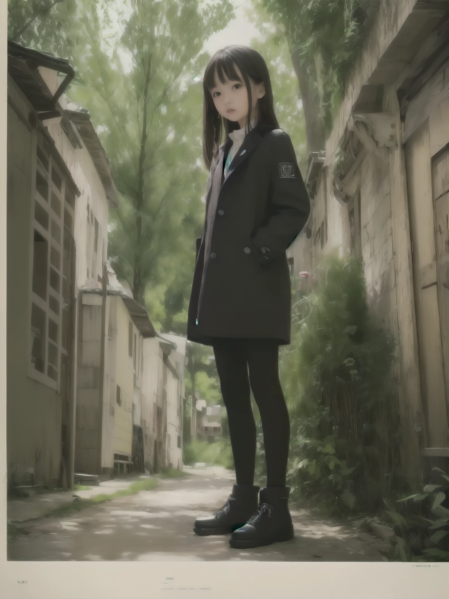Masterpiece、high quality、high resolution、One girl、solo、uniform, Surprised expression, Standing in the park, At night,Half-body photo, Super detailed, Ultra HD、cute、A shy and shy pose、Capture your subjects at their best with photogravure settings