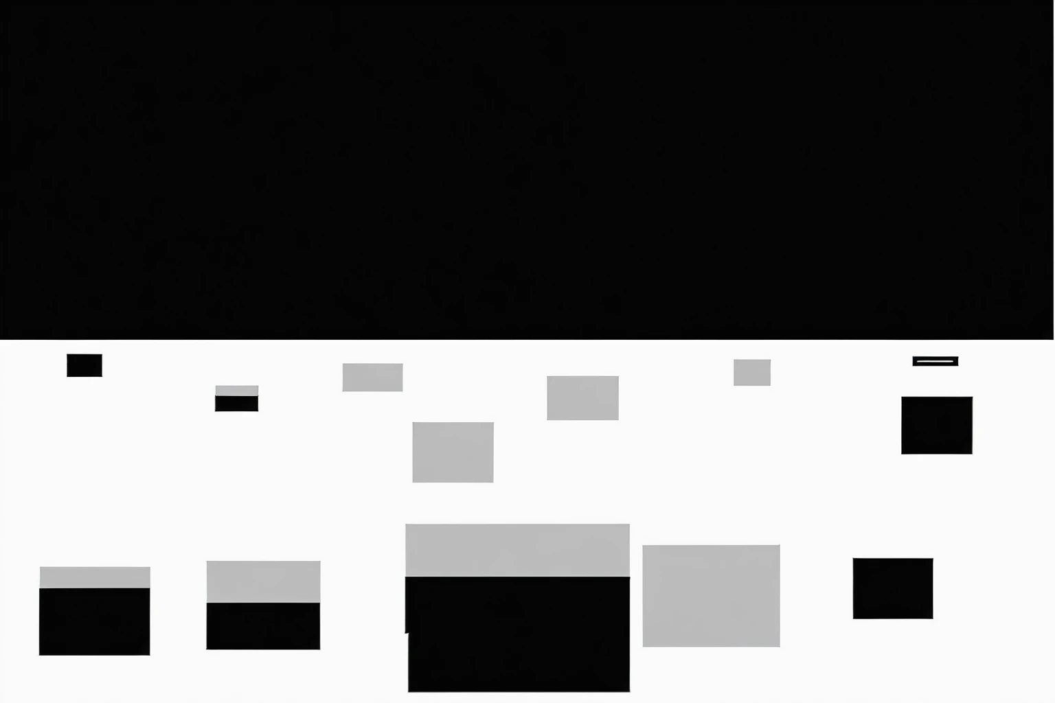 a completely black place with a white floor full of holes