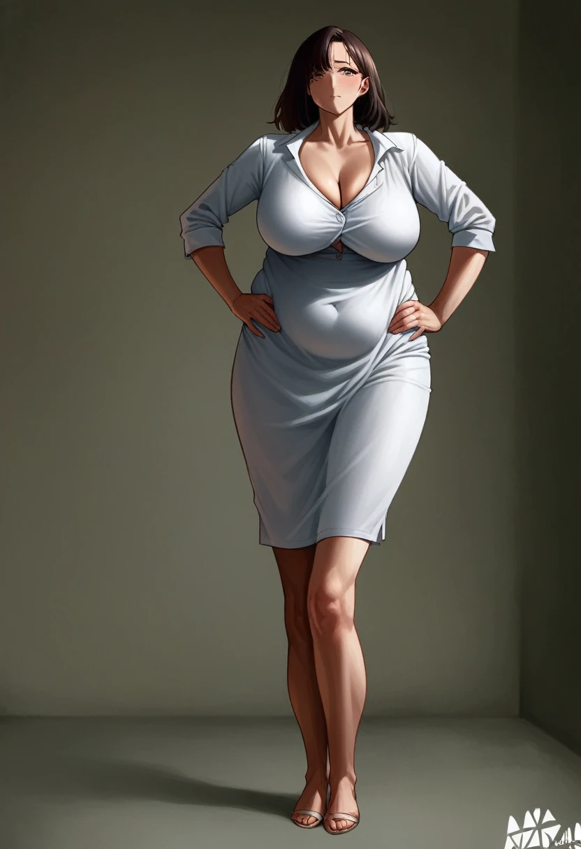 Full body image of 55 year old European woman posing for a photo...., thick, opposite, Stunning Giant Goddess Shooting, Full hyper-reality,, SSSS, The chest is large...., big breasts!, Sagging breasts, charming girl, มีbig breasts, white, bright, Smooth skin, The opposition is proportional.., big breasts, breast covered and sfw, move