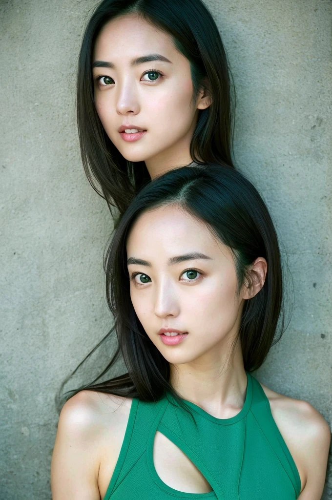 You are a professional photographer。future、Beautiful Eyes、 ((Highest quality)), Clear contours, Woman with beautiful face, (((One Girl,alone))), ((Beautiful Eyes)), Sex Appeal,Albedo and Specular Maps、Accurate simulation of lightweight material interactions、Ala Fed Asian Woman in Blue Top and Green Panties, A sexy look for the camera