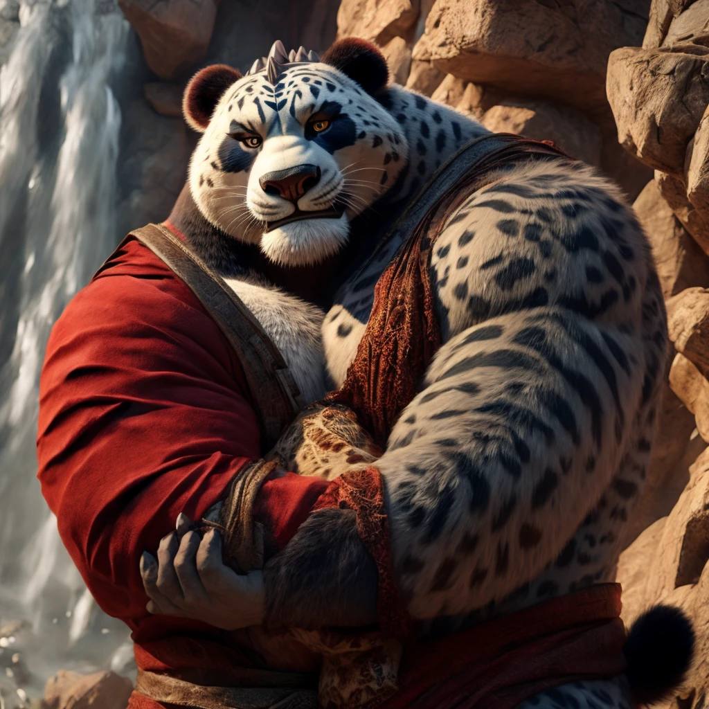 Tai Lung's hugging Chunky Panda the dragon warrior 