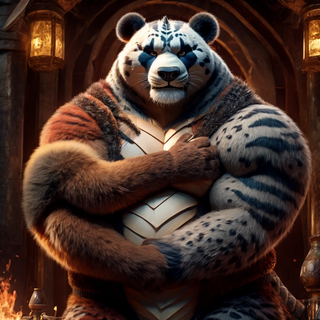 Tai Lung's hugging Chunky Panda the dragon warrior 