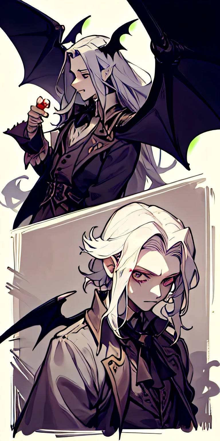 An Incubus with small bat wings on his head, costumes style of the game castlevania symphony of the night