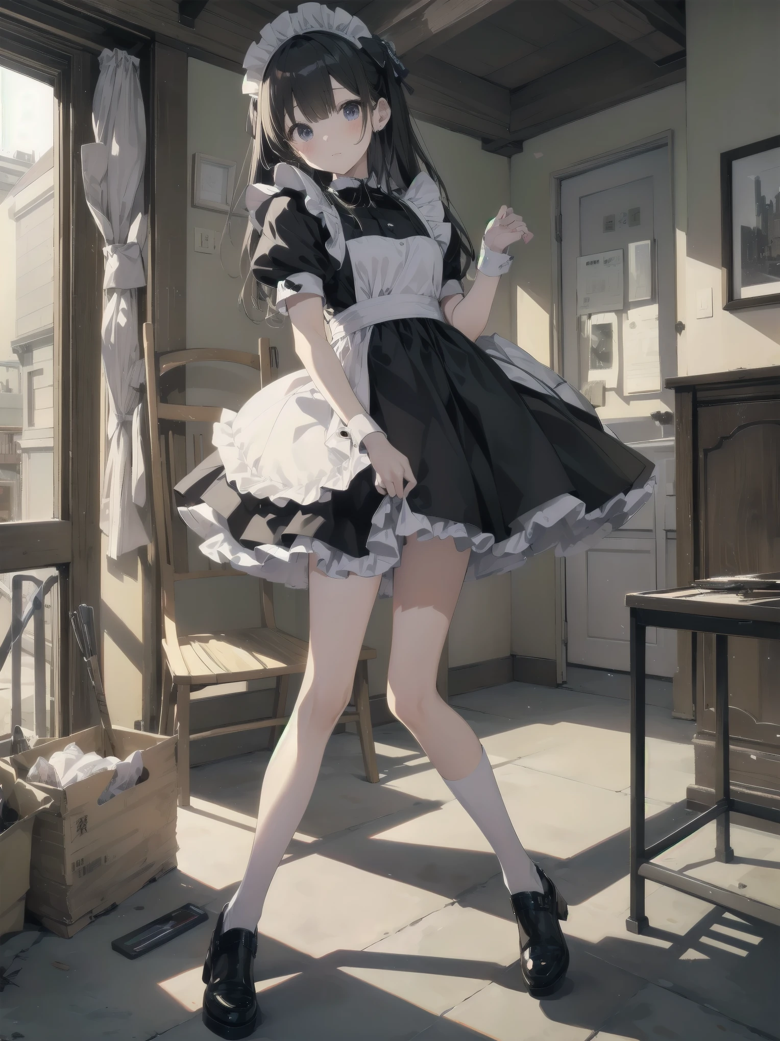 Masterpiece、Disorganized、矛盾するほどのDisorganized、可愛すぎてcuteDisorganized、cute、Super cute、girl、solo、Maid