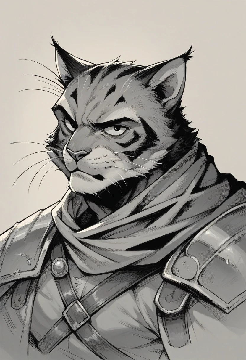 Jerry the black and white cat looks like a stately and majestic warrior 
