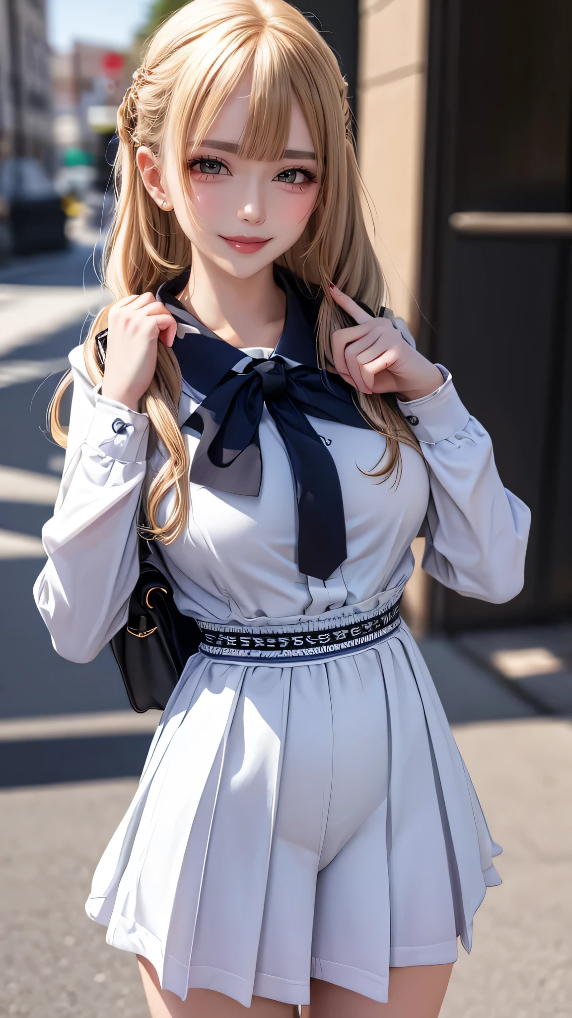 looking at viewer,high school girl,leaning forward,(random cute clothes),(random Lively pose),(Thin type),(large breasts),(random hairstyle),(Highest image quality, (8K), Ultra-realistic, Best Quality, High quality, High Definition, high quality texture, high detailing, Beautiful detailed, fine detailed, extremely details CG, Detailed texture, realistic representation of face, masterpiece, presence),(wearing glasses:1.1)