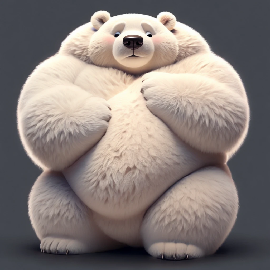  Fat Chunky Ice Bear Big belly and Chunky body want a Hug 