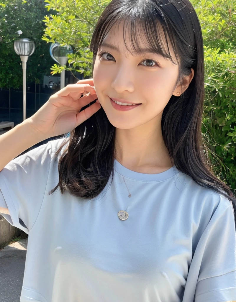 nswf,(wearing ,t-shirt:1.3),{{{{see through:1.5}}}},{{t-shirt are wet with water}},{erect nipples},Top quality, 1 beautiful Japanese woman, teen,high school student,(18 years old),medium hair, (Black hair:1.2), Ultra-realistic capture, Highly detailed, High resolution 16k close-up of human skin. Skin texture must be natural, With such detail that pores can be finely identified. Skin should look healthy, In a uniform tone. Use natural light and color,