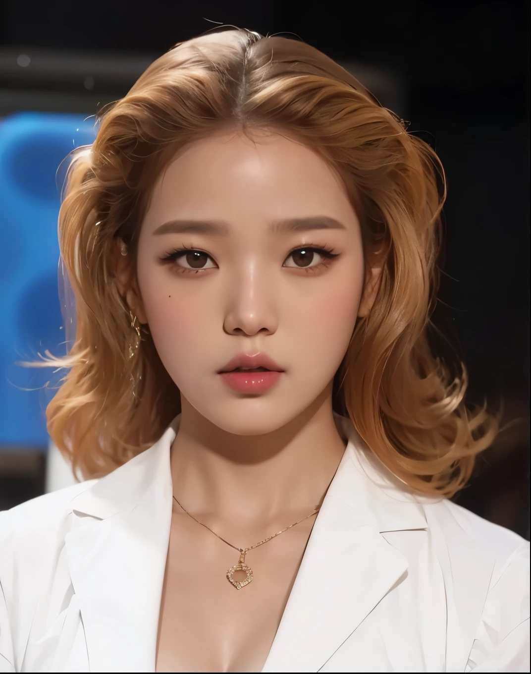 Wonyoung do IVE face, foto realista, ultra HD, 8K, big and juicy lips