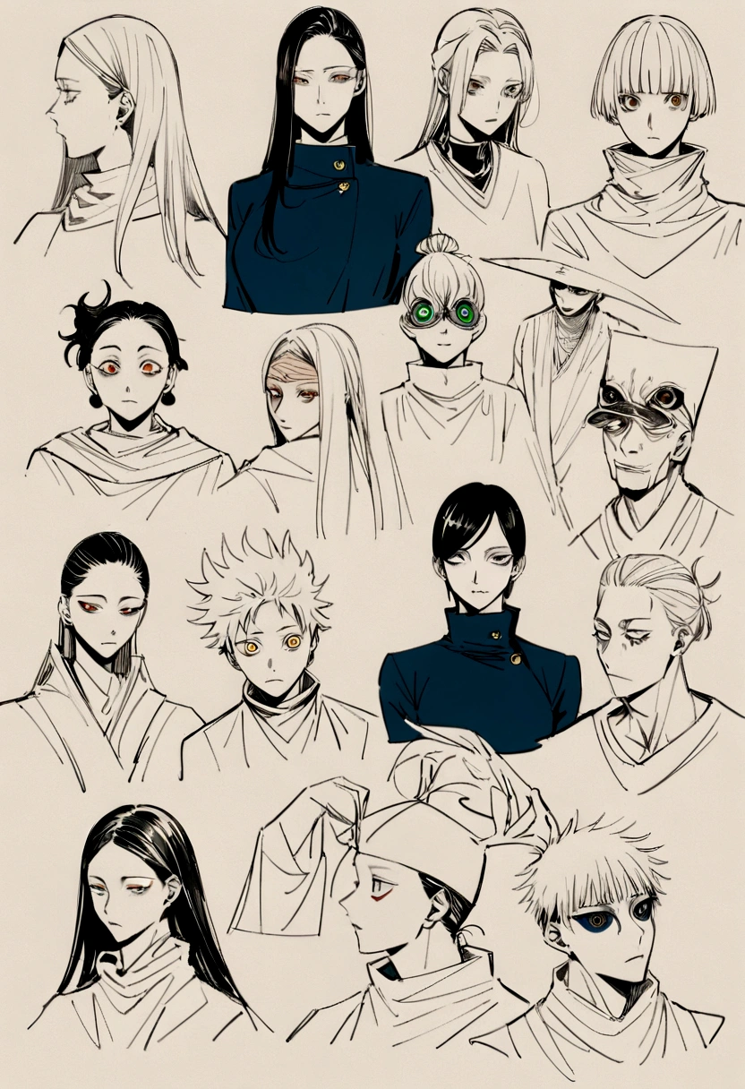 Tall girl with light muscles, cabelo preto desgrenhados, olhos verdes, uma cicatriz no canto da boca, roupas masculinas, trace of the work jujutsu kaisen and characteristics inspired by toji Fushiguro