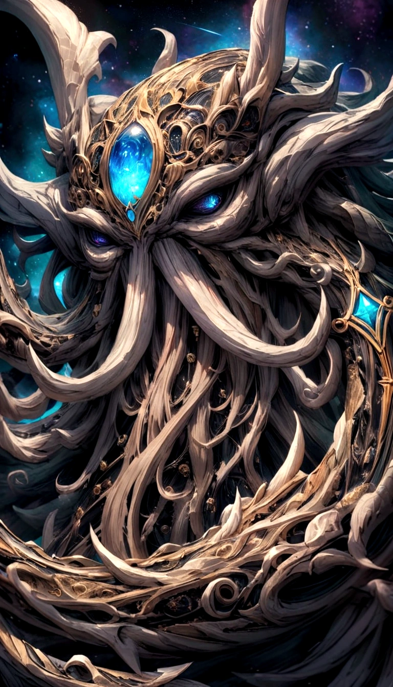 Cthulhu mythical creatures,Cthulhu,Space Background,,Very detailed,8k