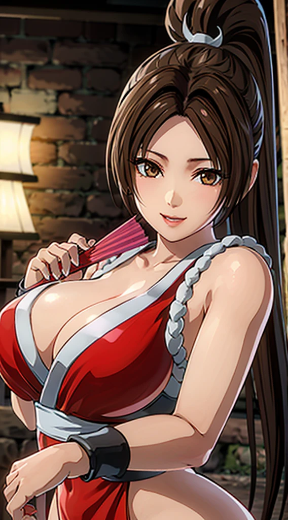 ((High Kick:1.4))、((attack posture:1.4))、((8k)), ((32K)), ((Highest quality)), ((masterpiece)), ((超High resolution)), ((Tmasterpiece)), (((head shot:1.6)))、((8k)), ((32K)), ((Highest quality)), ((masterpiece)), ((超High resolution)), Fine skin、女性1 person、Red dress, Sleeveless, The usual, ((Mai Shiranui:1.2)), Expose your shoulders、魅惑的なsmile、Brown Hair, Brown eyes, Long and high ponytail, hair band, 1 person、Age 25, Japanese Mature, beautiful指, beautiful長い脚, beautiful体, beautiful鼻, beautifulキャラクターデザイン, Perfect Eyes, Perfect Face, jewelry, See through, smile、hair ornaments, king of fighters,((With a big handheld fan:1.6))、
(Tabletop, Highest qualityの, Highest quality, beautifully、beautiful: 1.2), Very detailed, More detailed,適切な体のProfessionalポーション,Tabletop,Ultra-high quality output images,High resolution,Intricate details,Very delicate and beautiful hair,Realistic photos,dream-like,Professionalの照明,Realistic Shadows,Focus Only,
(Big Breasts:1.2,) , フローティングスカートFine skinの質感, High quality fabric, High quality metallic texture、((Beautiful and dense face))、RAW Photos、Professional, Ultra-fine painting, ((alone)), beautiful胸、Highest quality, Very detailed, Very detailed詳細, Finer details, so beautiful,(Five Fingers, Four fingers and thumb),Concept Art, Anime fantasy artwork, Detailed fantasy art,8KHigh resolution, Detailed Art, 8 Slim legs, Defined, Defined fingers