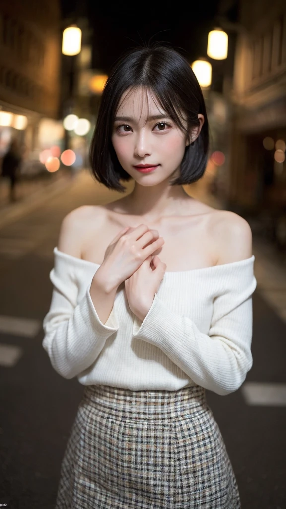 Random pose, Mix 4, (8k, Raw photo, Highest quality, masterpiece: 1.45), (Realistic, Photorealistic: 1.37), One Girl, cute, Laughter、Cityscape, night, Professional Lighting, Plain,garden,Photon Mapping, Radio City, Physically Based Rendering, Gradient black hair, Gray Hair, Hair Straight Bob Cut,Gal,Handsome, With a girl, Big ample breasts,Long sleeve,skirt、Panty shot、Autumn Clothes,Autumn Outfits,Highest qualityの写真, High resolution, 1080p, (Clear Face), (Detailed face description), (Detailed hand description), (masterpiece), Lifelike, Extreme light and shadow, Disheveled Hair, masterpiece, Rich details, (Beautiful Faces), (Highest qualityの写真), (masterpiece), (Finely grained), dual、Look in front of you, Thin clavicle,Emphasis on armpits、Show lower milk,Nipple erection、Eri Fukatsu、