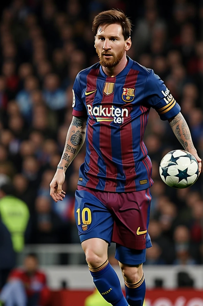 A very realistic photo of Lionel Messi as a