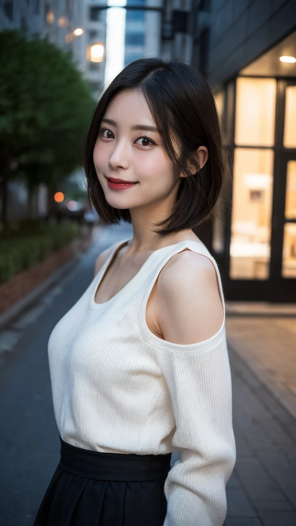 Random pose, Mix 4, (8k, Raw photo, Highest quality, masterpiece: 1.45), (Realistic, Photorealistic: 1.37), One Girl, cute, Laughter、Cityscape, night, Professional Lighting, Plain,garden,Photon Mapping, Radio City, Physically Based Rendering, Gradient black hair, Gray Hair, Hair Straight Bob Cut,Gal,Handsome, With a girl, Big ample breasts,Long sleeve,mini skirt、High-quality panties available、Autumn Clothes,Autumn Outfits,Highest qualityの写真, High resolution, 1080p, (Clear Face), (Detailed face description), (Detailed hand description), (masterpiece), Lifelike, Extreme light and shadow, Disheveled Hair, masterpiece, Rich details, (Beautiful Faces), (Highest qualityの写真), (masterpiece), (Finely grained), dual、Look in front of you, Thin clavicle,Emphasis on armpits、Show lower milk,Nipple erection、Eri Fukatsu、